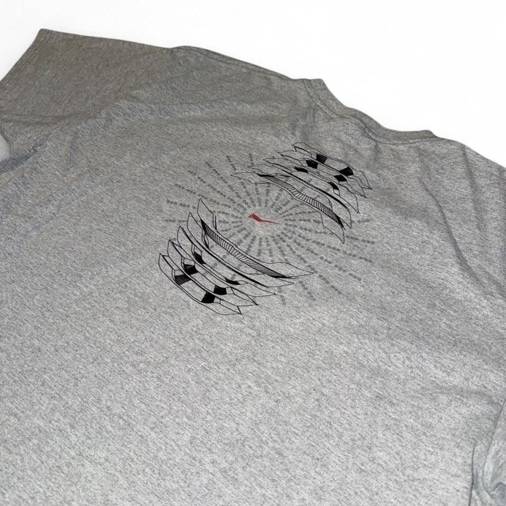 Vintage Nike Air T-Shirt Mens Gray Excellent Y2K Graphic Logo XL